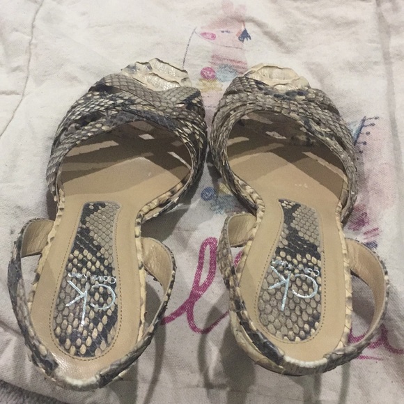 CK Calvin Klein python sandals - Picture 8 of 8